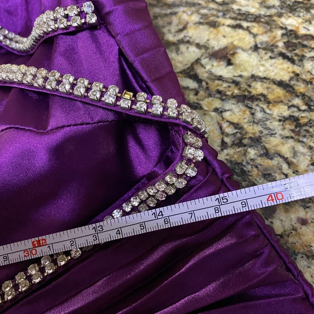 La Femme Purple gown with Rhinestones 12 - Picture 11 of 15